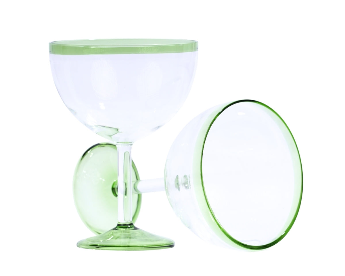 Sage Rim Cocktail Glasses (Set of 2)