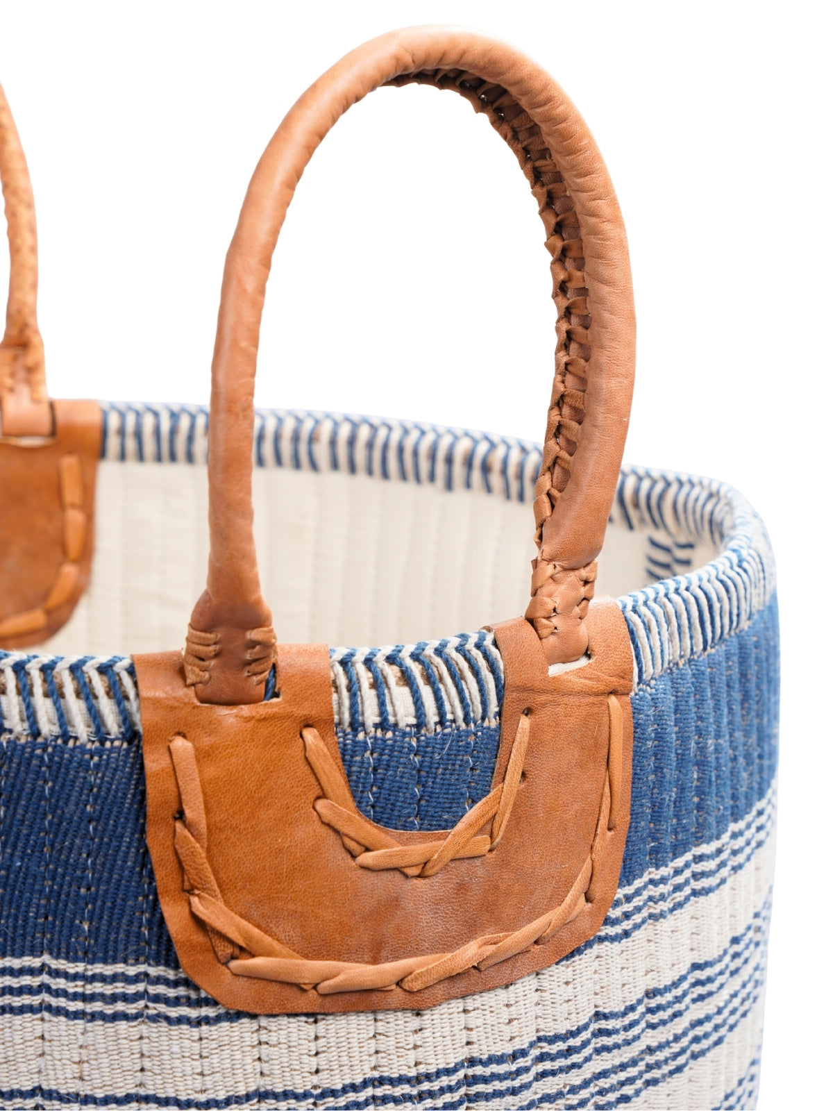 Indigo Stripe Basket - Grande