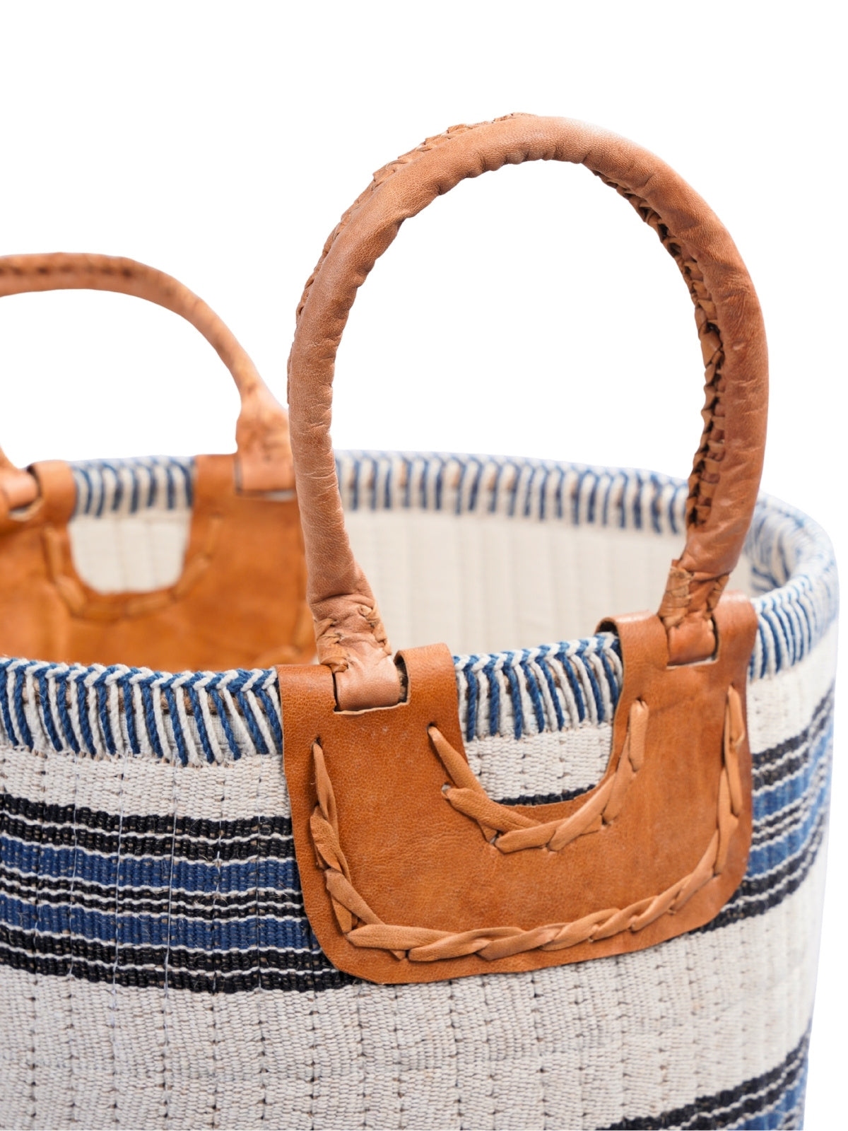 Indigo Stripe Basket - Classic