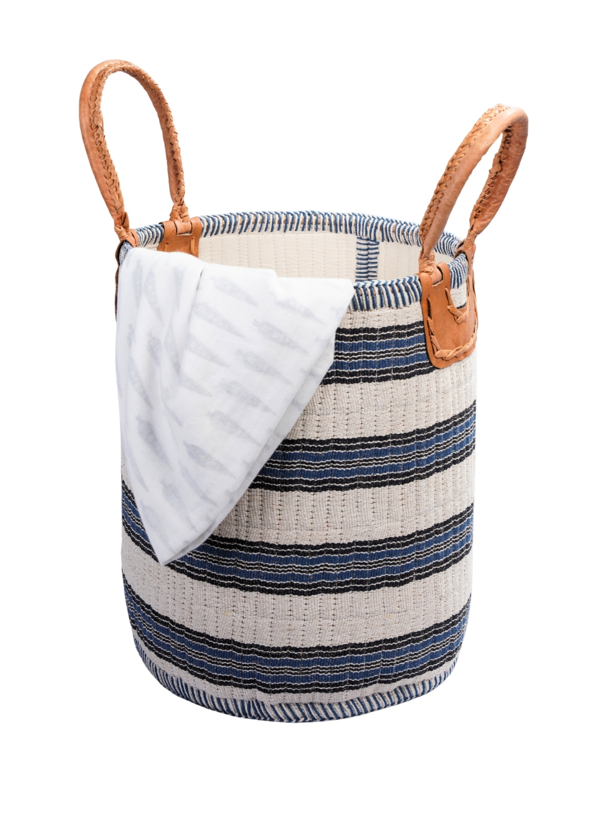Indigo Stripe Basket - Classic