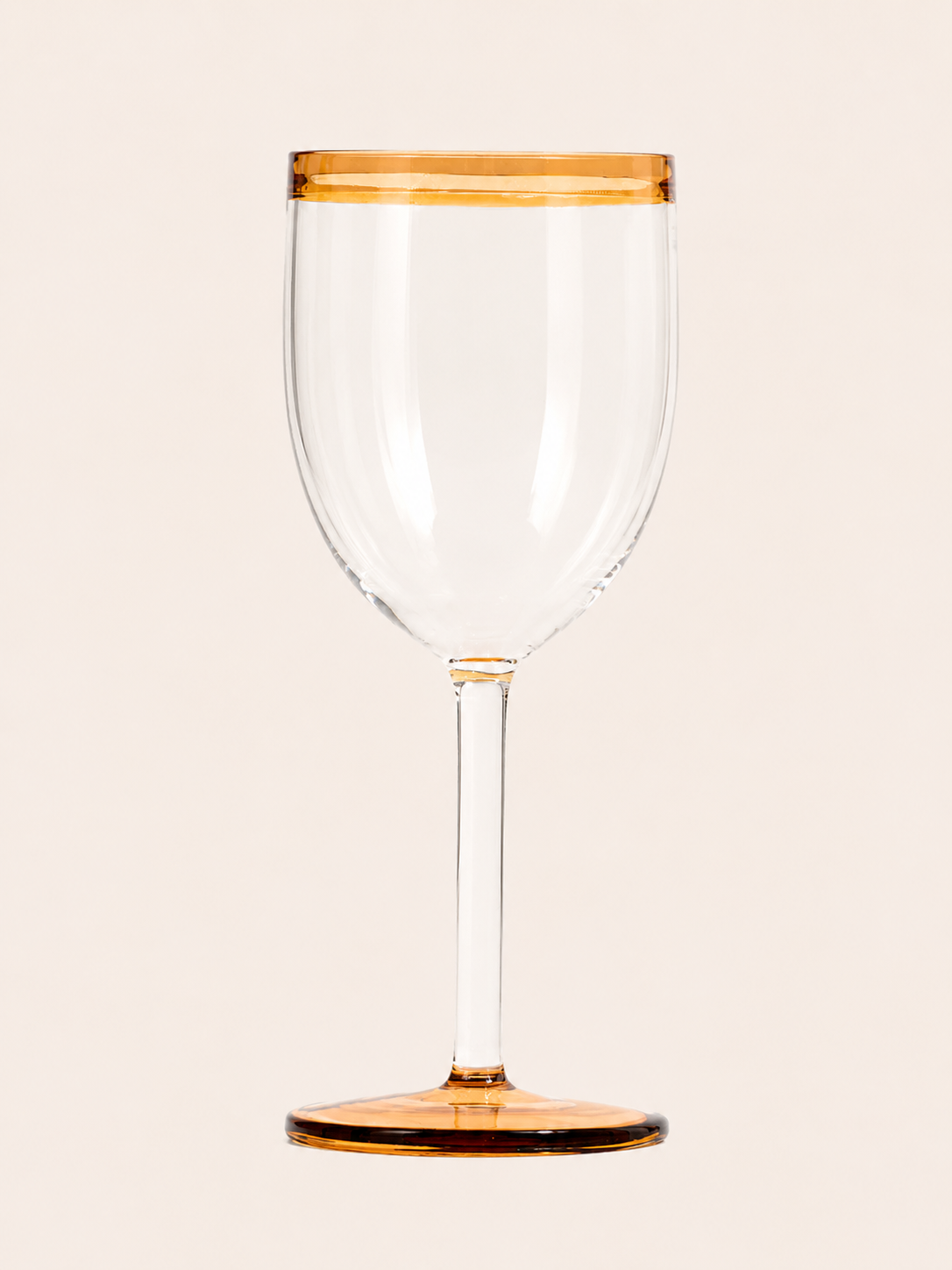 Amber Rim Wine Glasses (Set of 2)