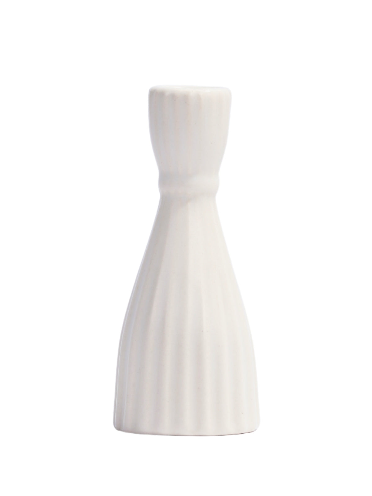 Fluted Ceramic Candle Holder