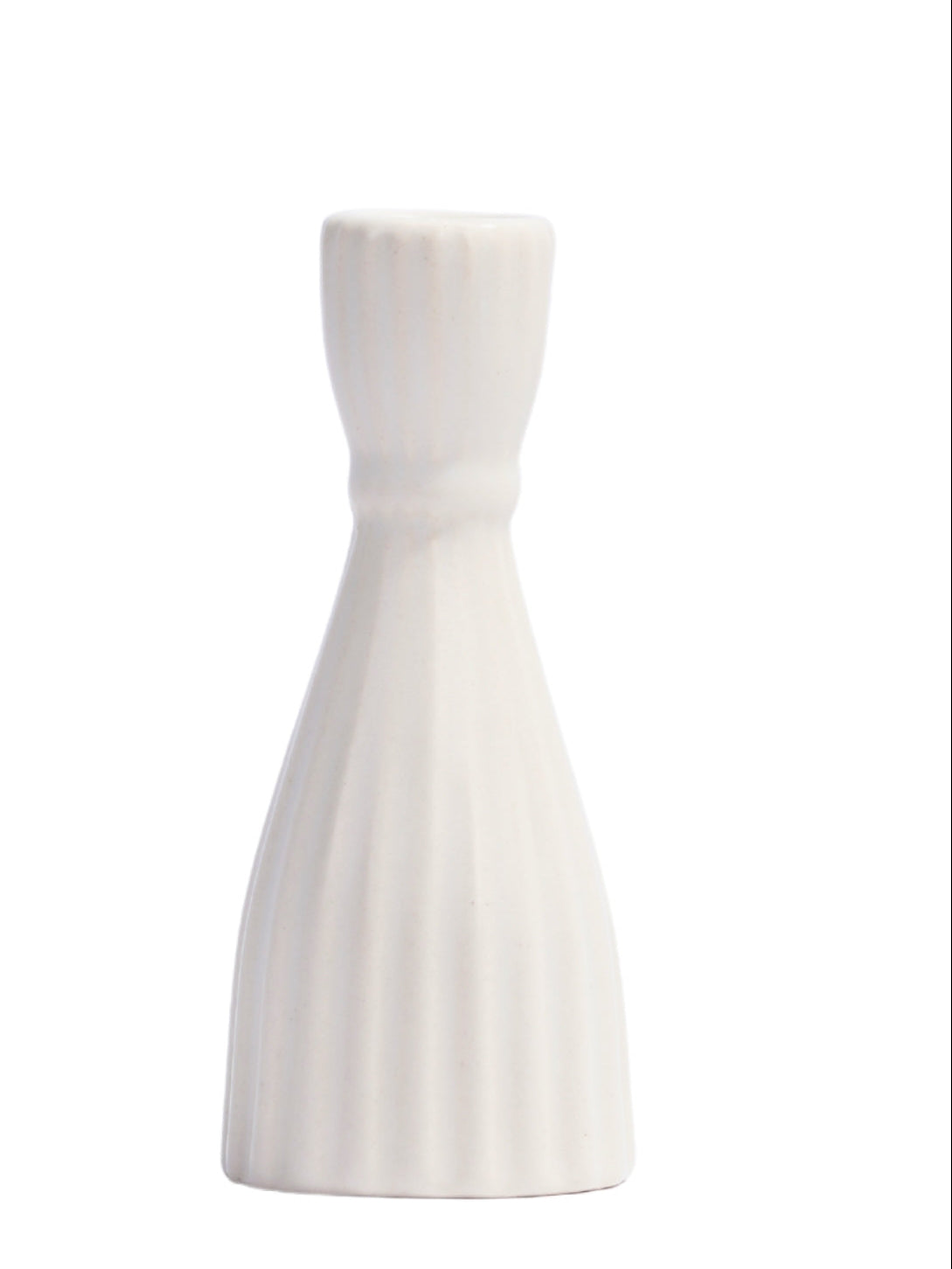 Fluted Ceramic Candle Holder