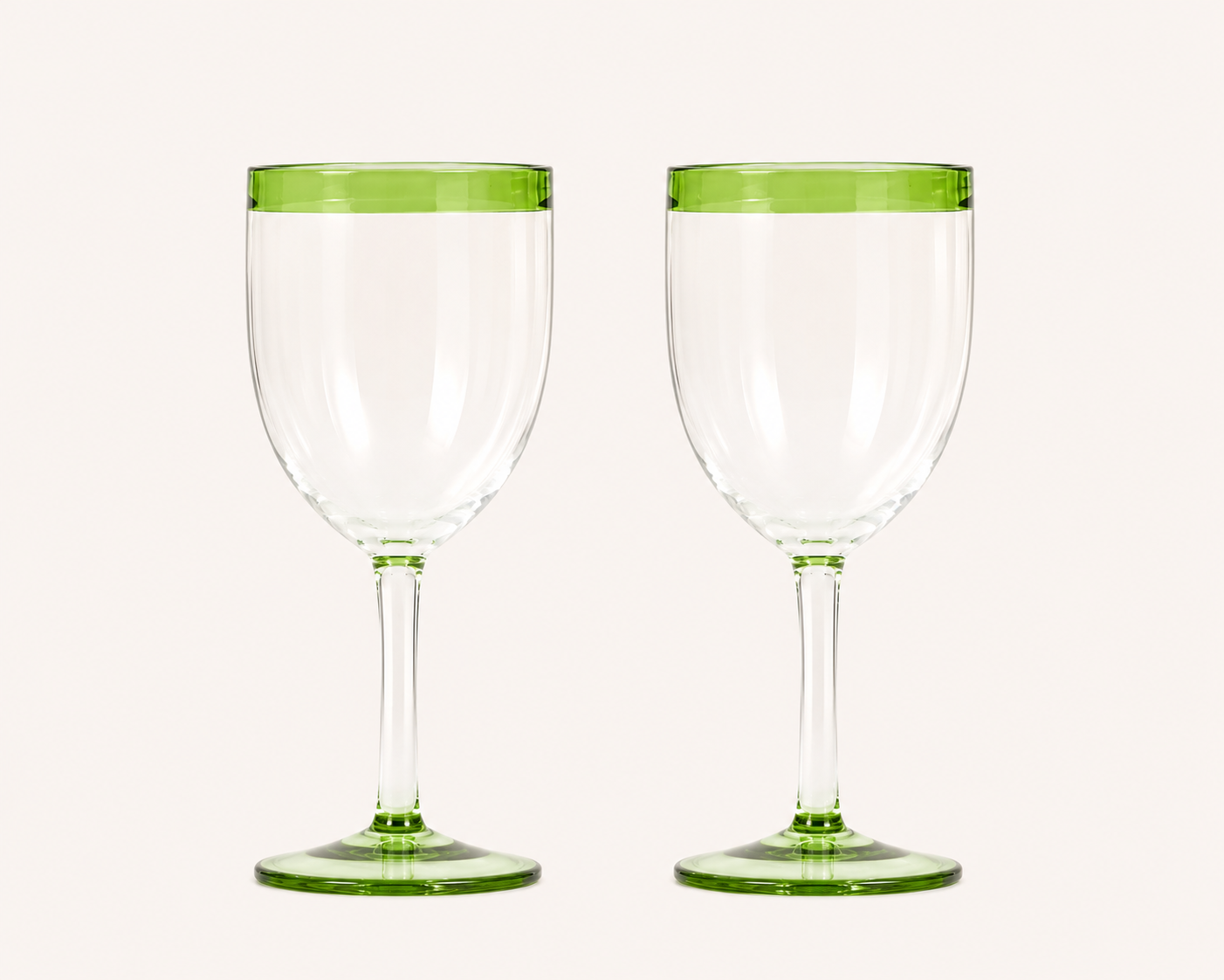 Sage Rim Wine Glasses (Set of 2)