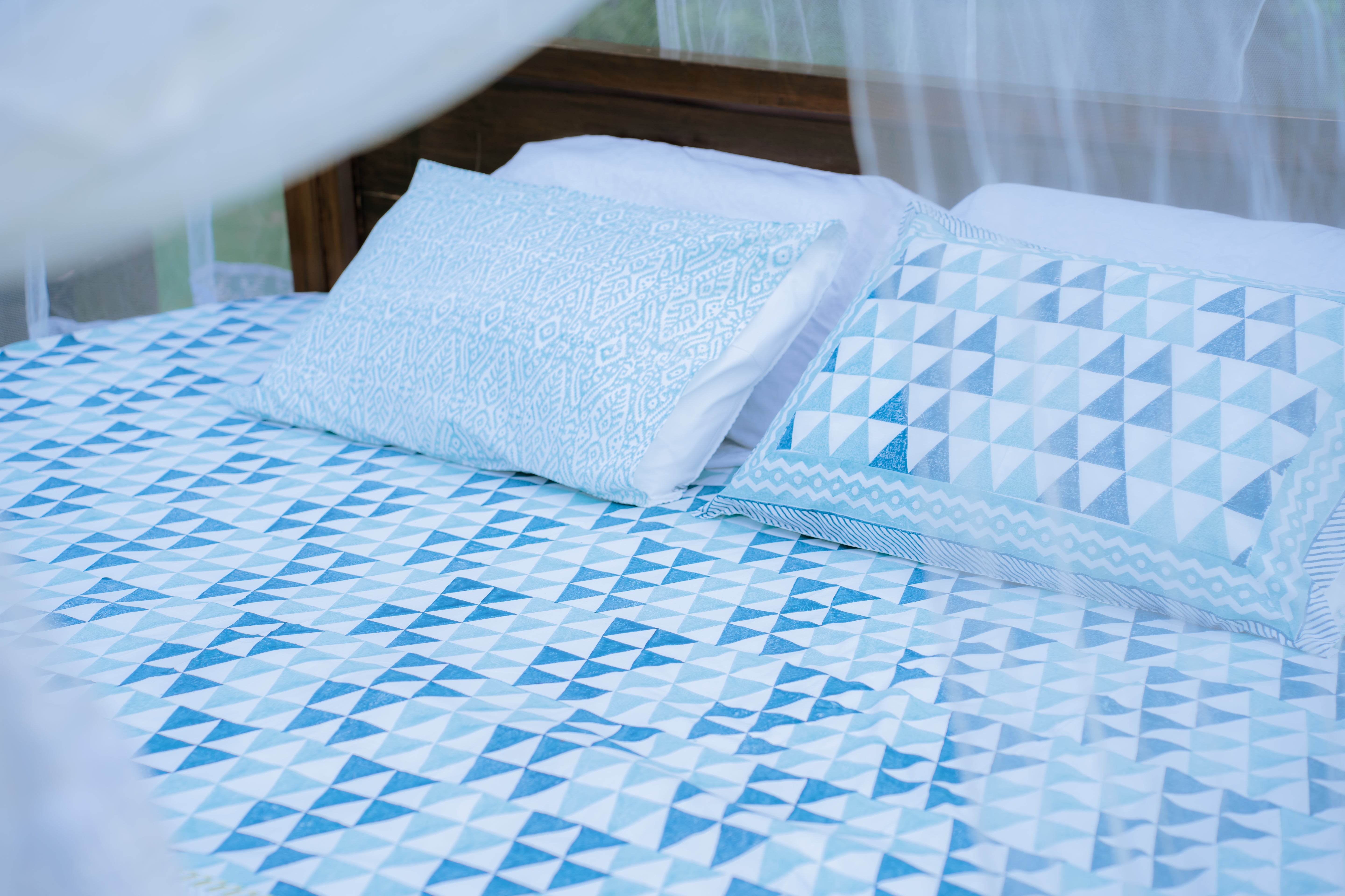 Aqua Prisim Organic Cotton Bedsheet
