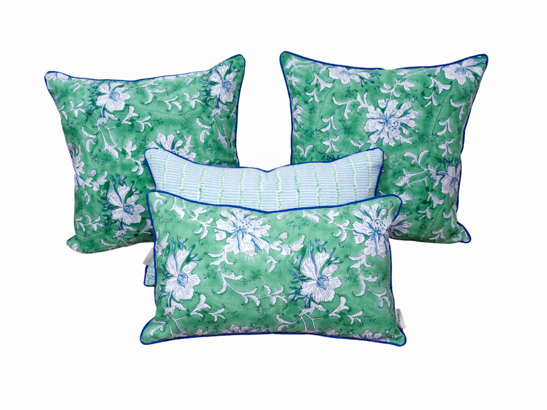 Bay Green Linen Cushion Cover