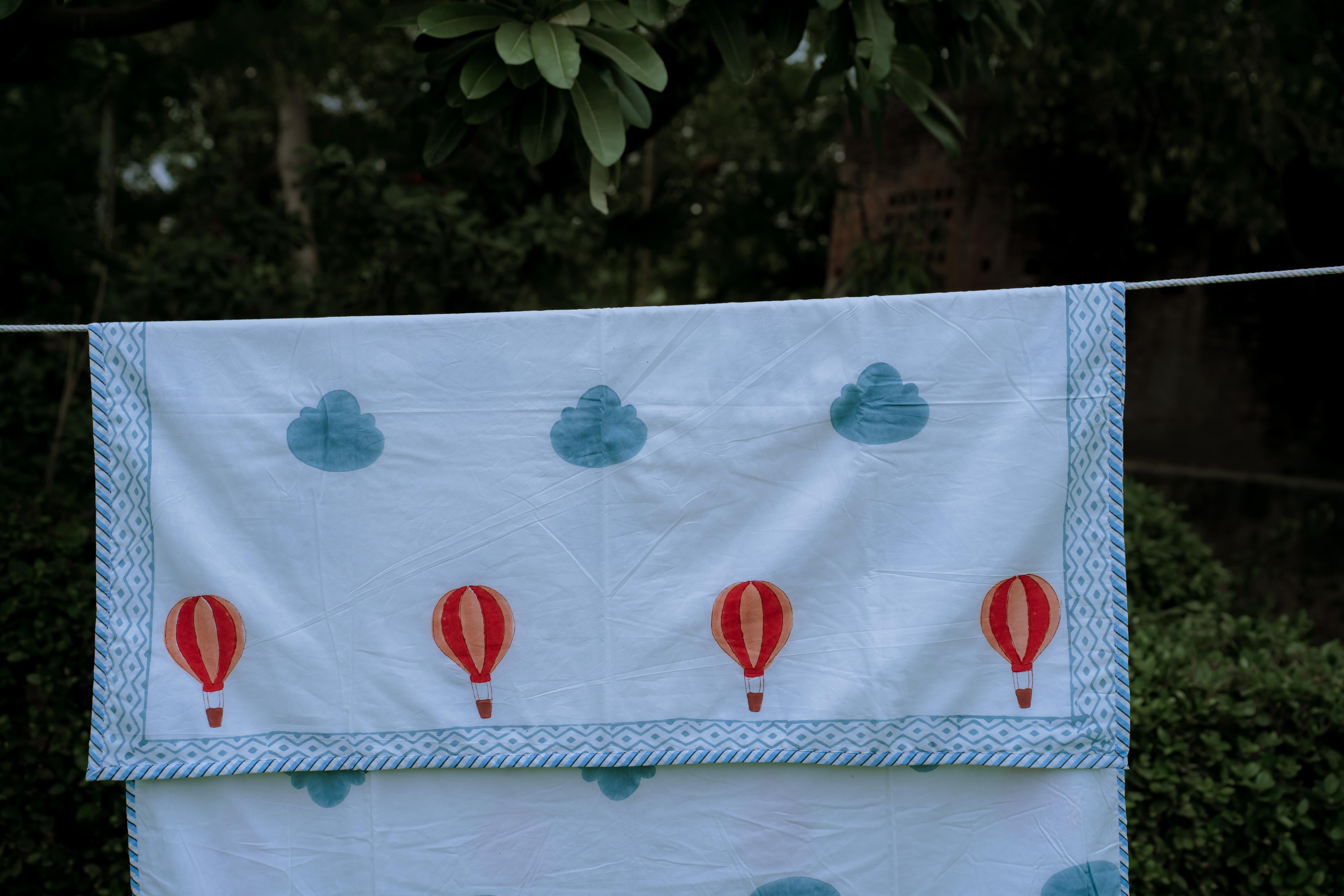 Hot air balloon Organic Cotton Dohar