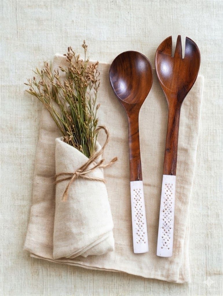 Ivory Salad Servers