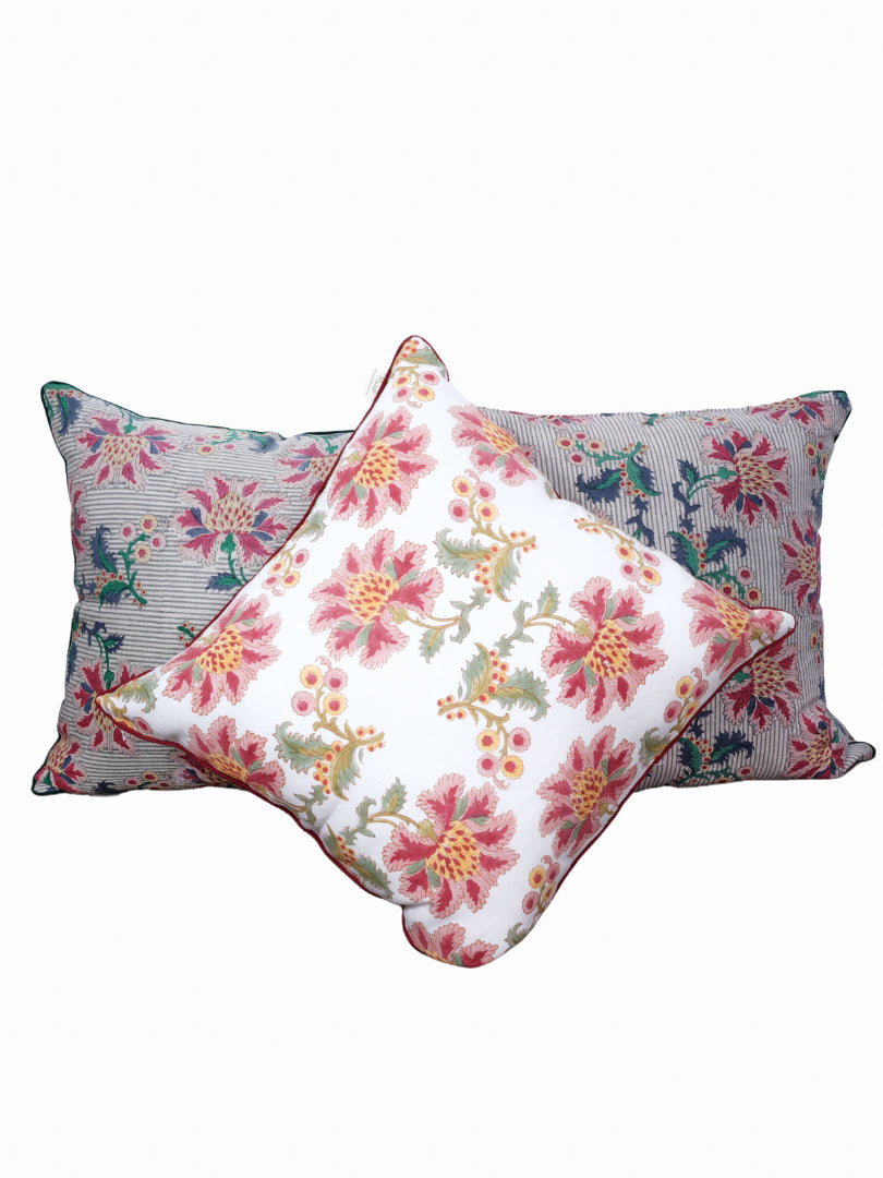 Cerise Red Linen Cushion Cover