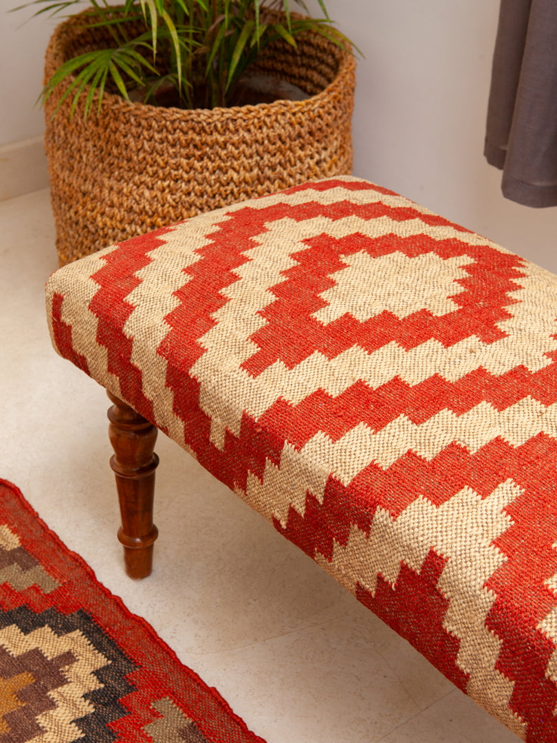 Maru Ikat Kilim Bench