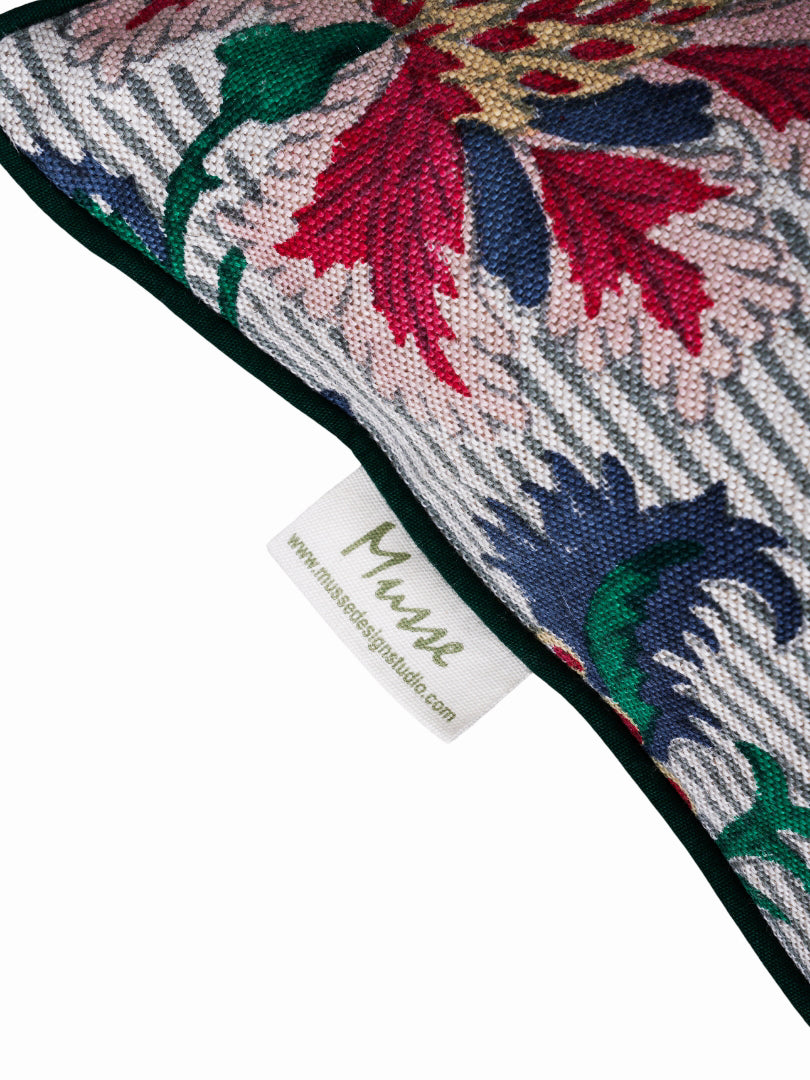 Rubus Garden Stripe Linen Cushion Cover