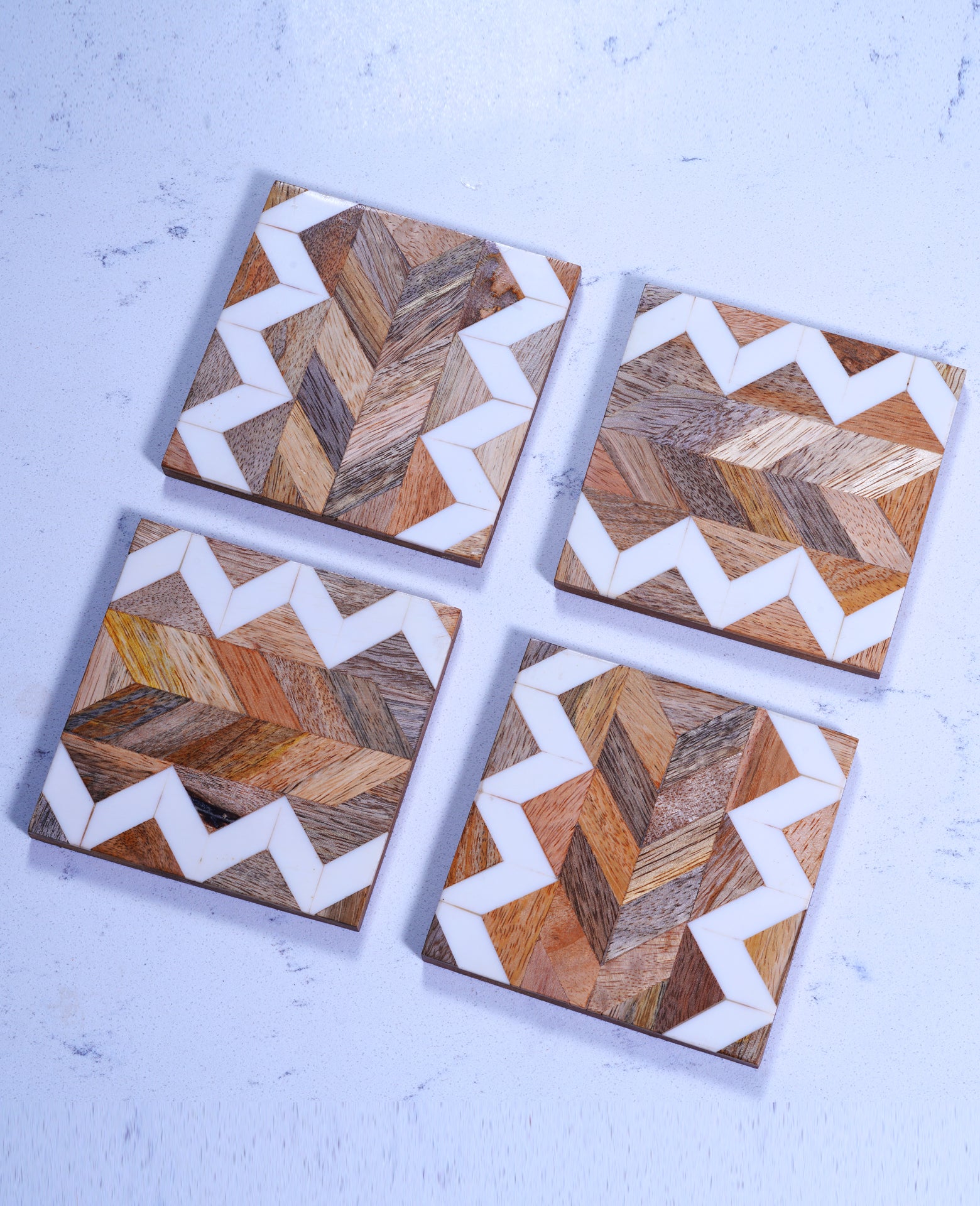 Acacia Wood & Resin Coasters
