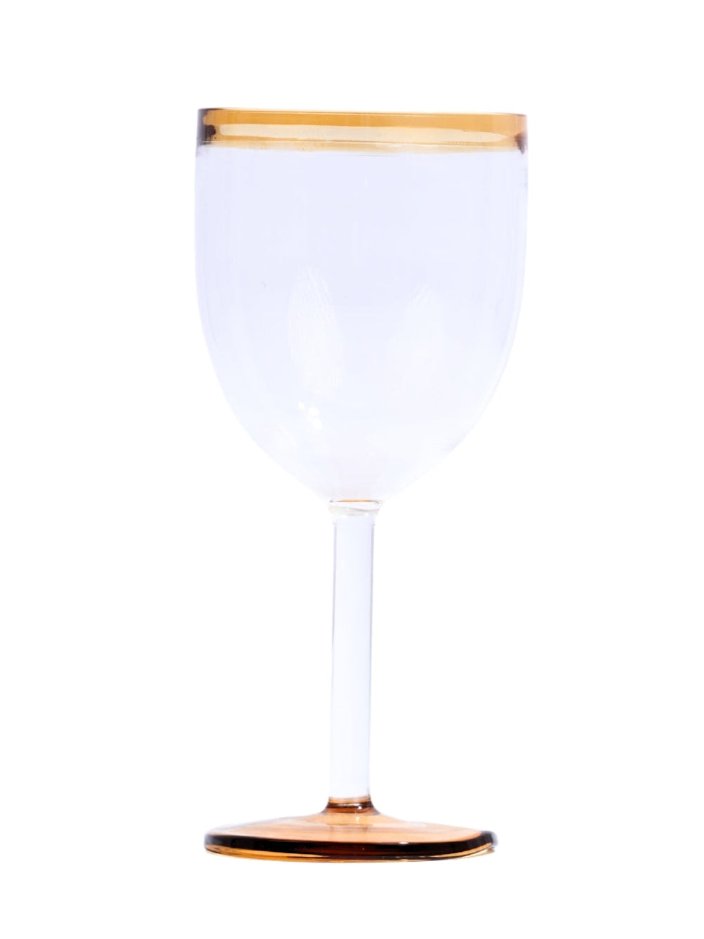 Amber Rim Wine Glasses (Set of 2)