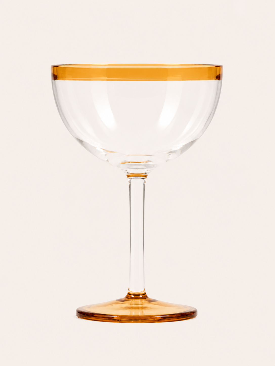 Amber Rim Cocktail Glasses (Set of 2)