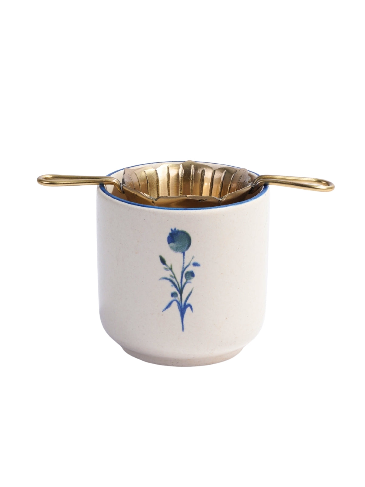 Lotus Brass Tea Strainer