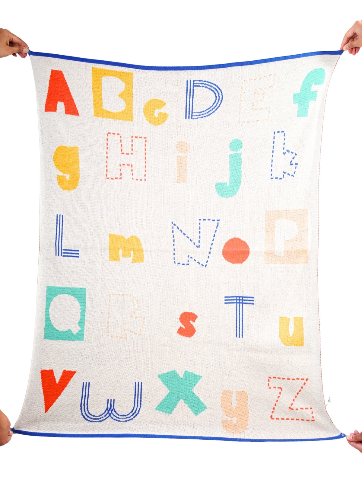 Alphabet Knitted Baby Blanket