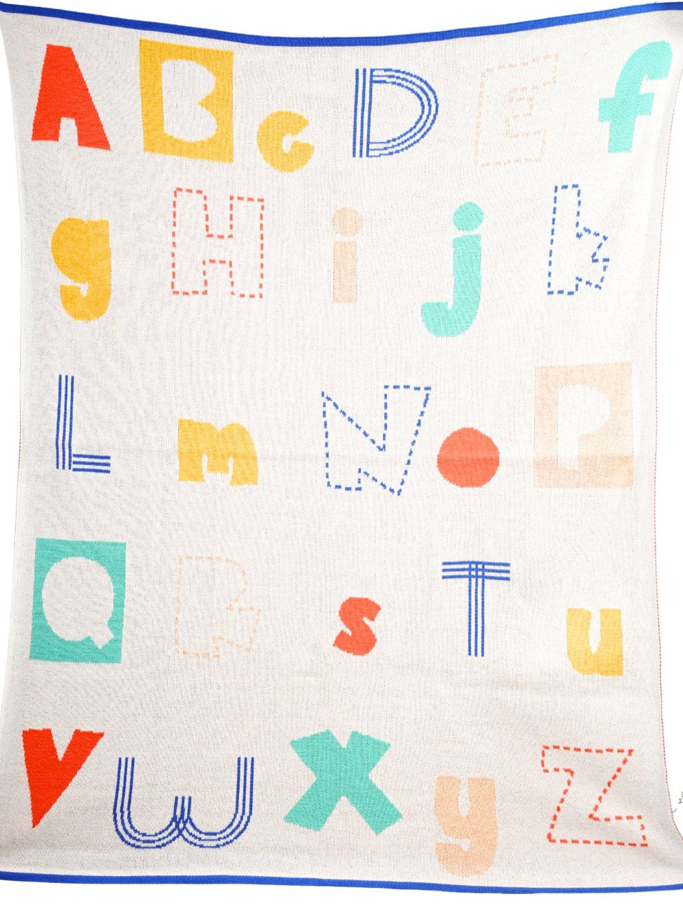 Alphabet Knitted Baby Blanket