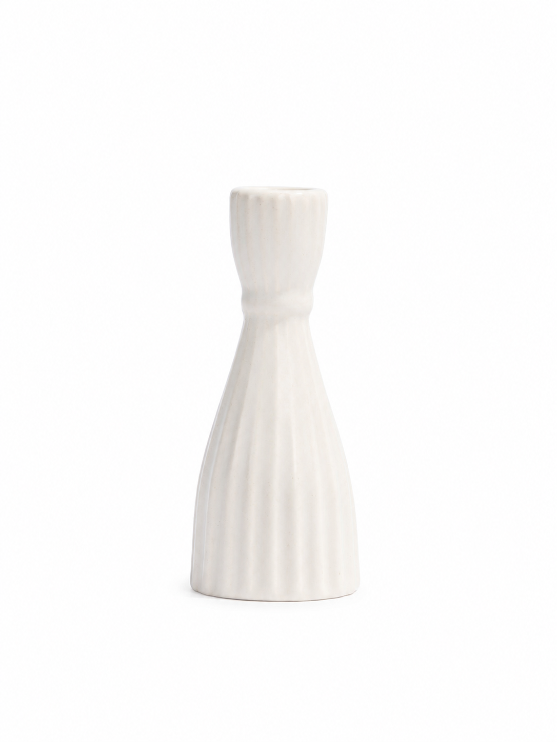 Fluted Ceramic Candle Holder