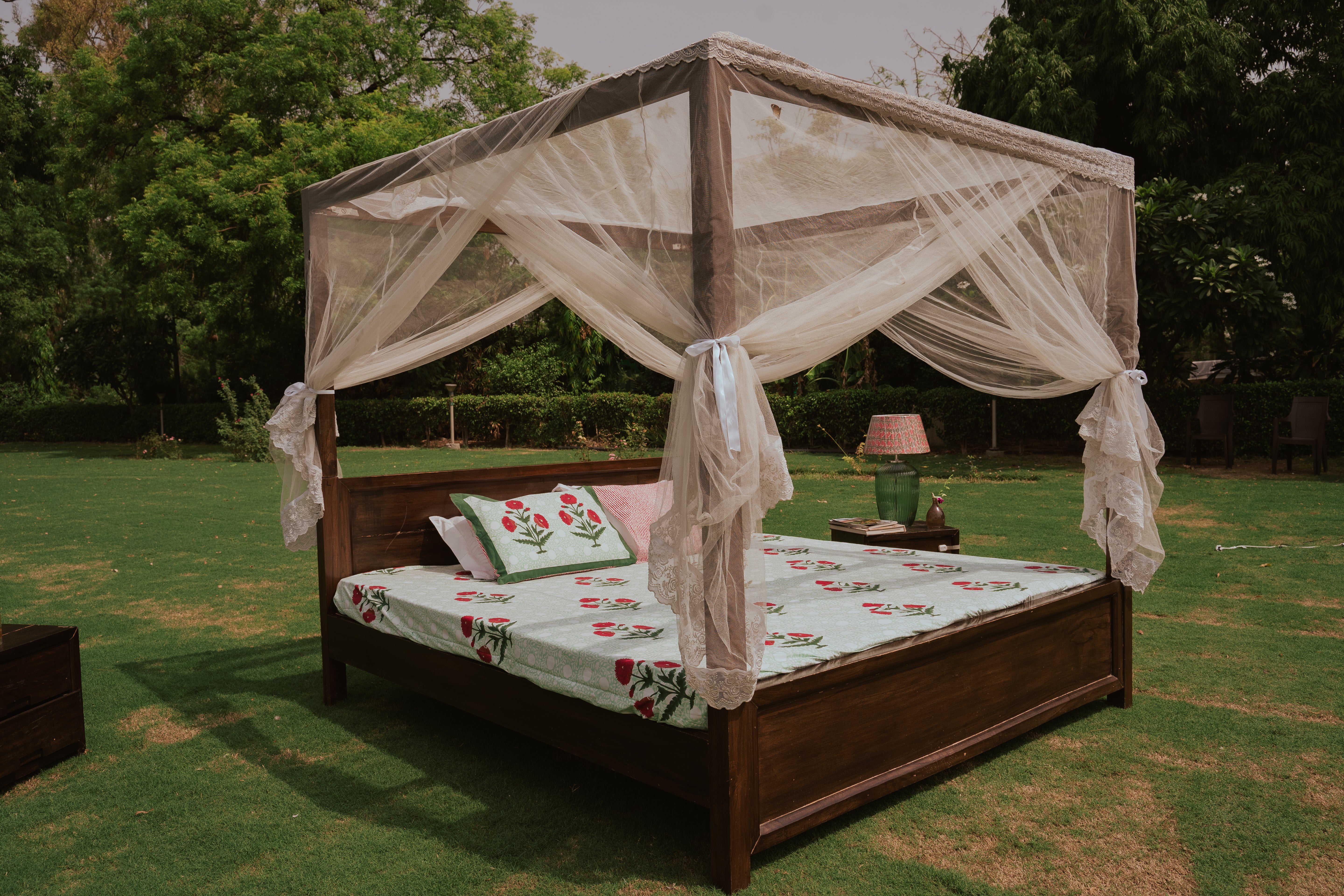Crimson Grove Organic Cotton Bedsheet