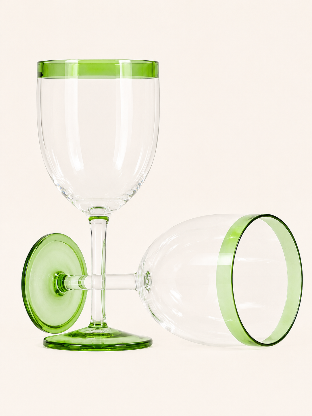 Sage Rim Wine Glasses (Set of 2)