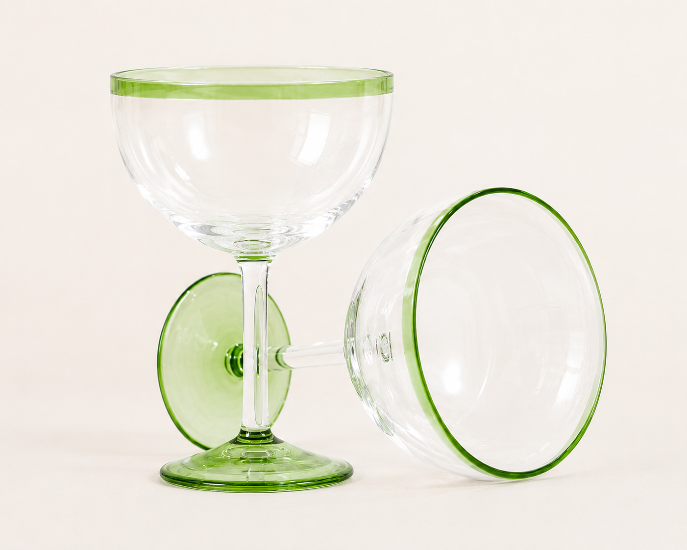 Sage Rim Cocktail Glasses (Set of 2)