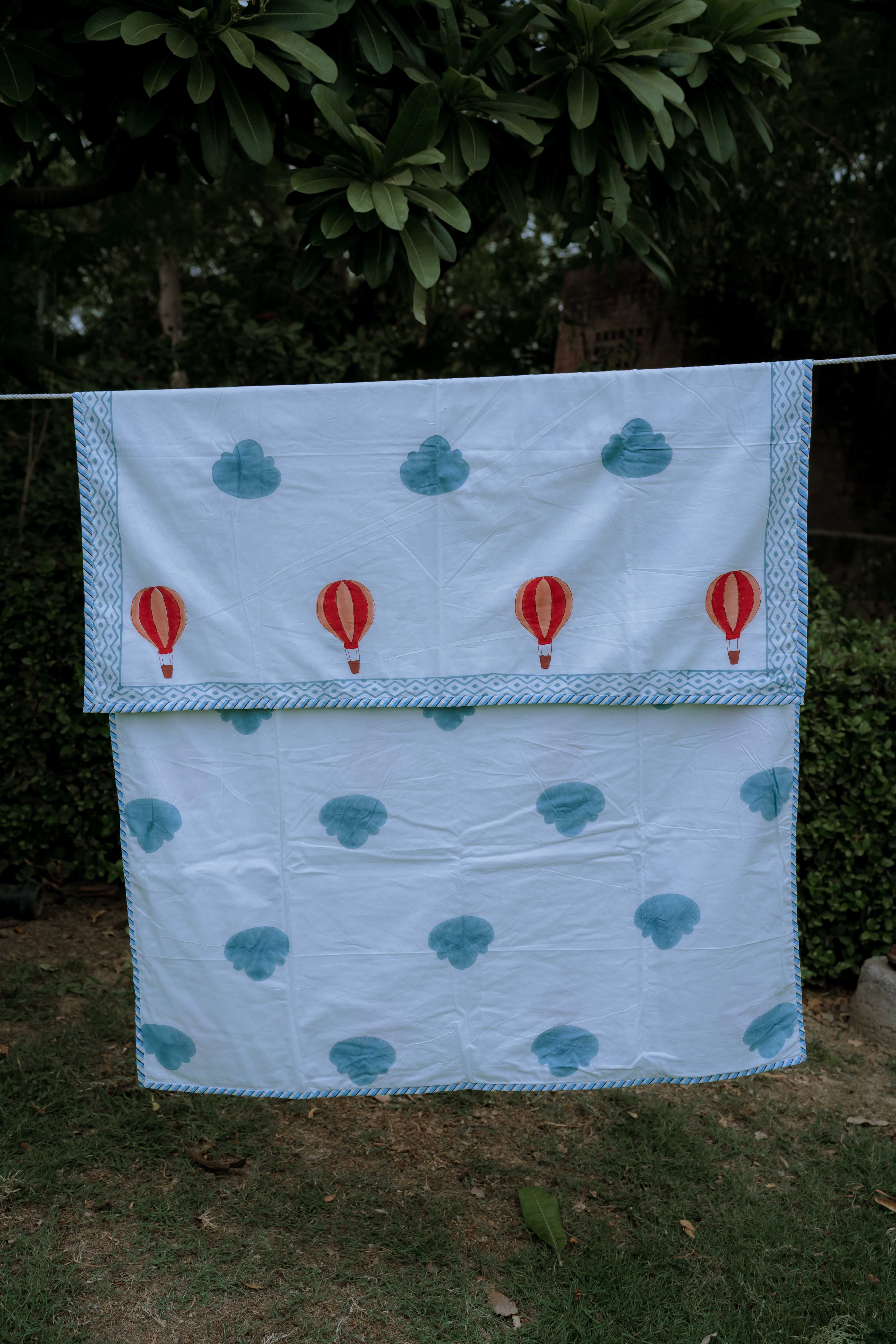 Hot air balloon Organic Cotton Dohar