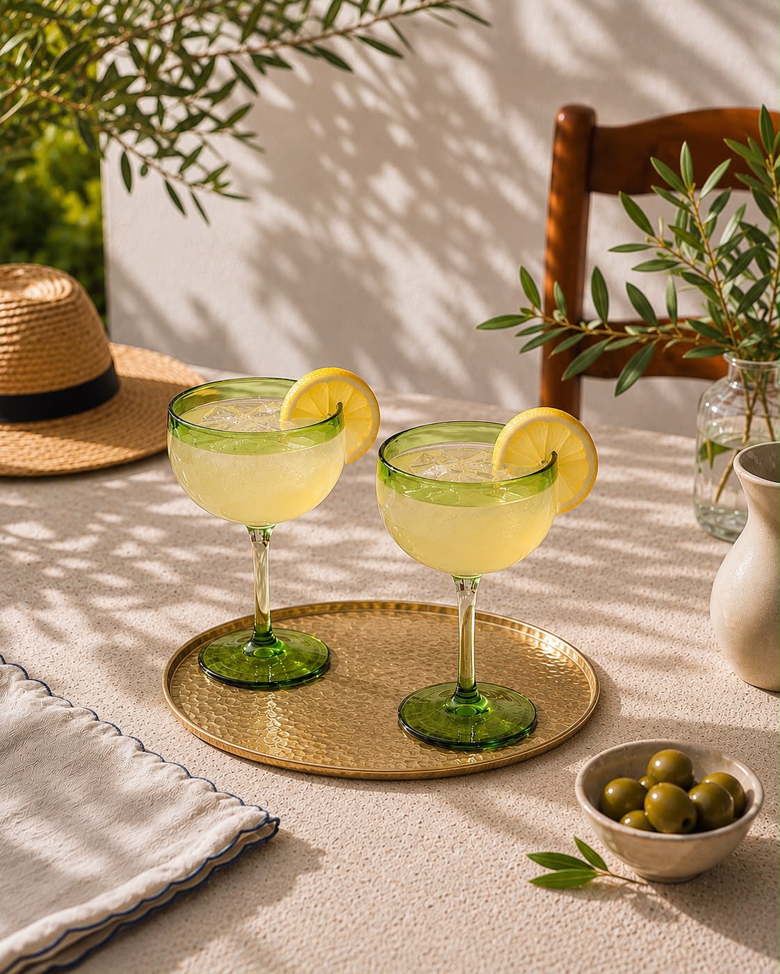 Sage Rim Cocktail Glasses (Set of 2)