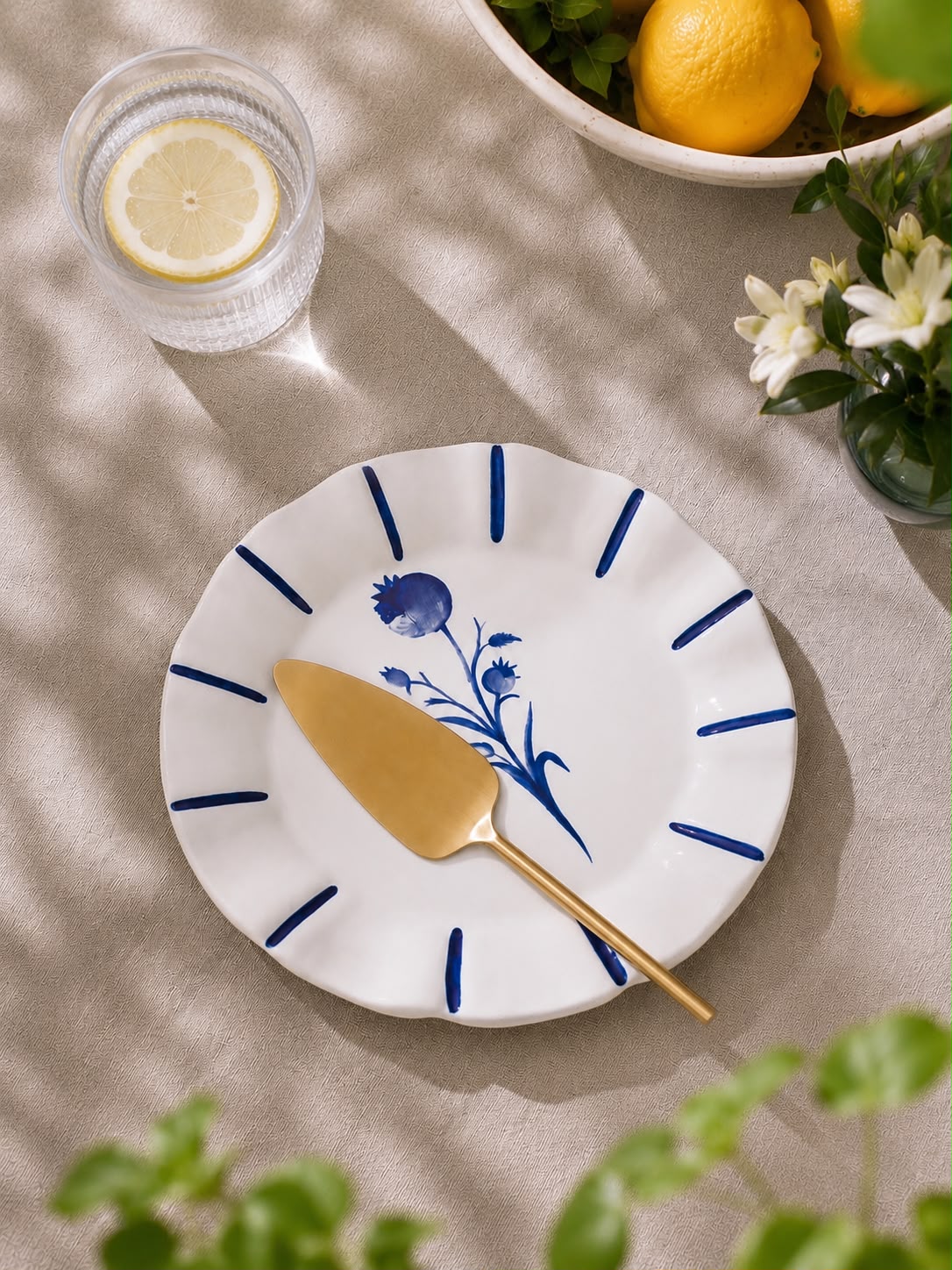 Brass Cake Server