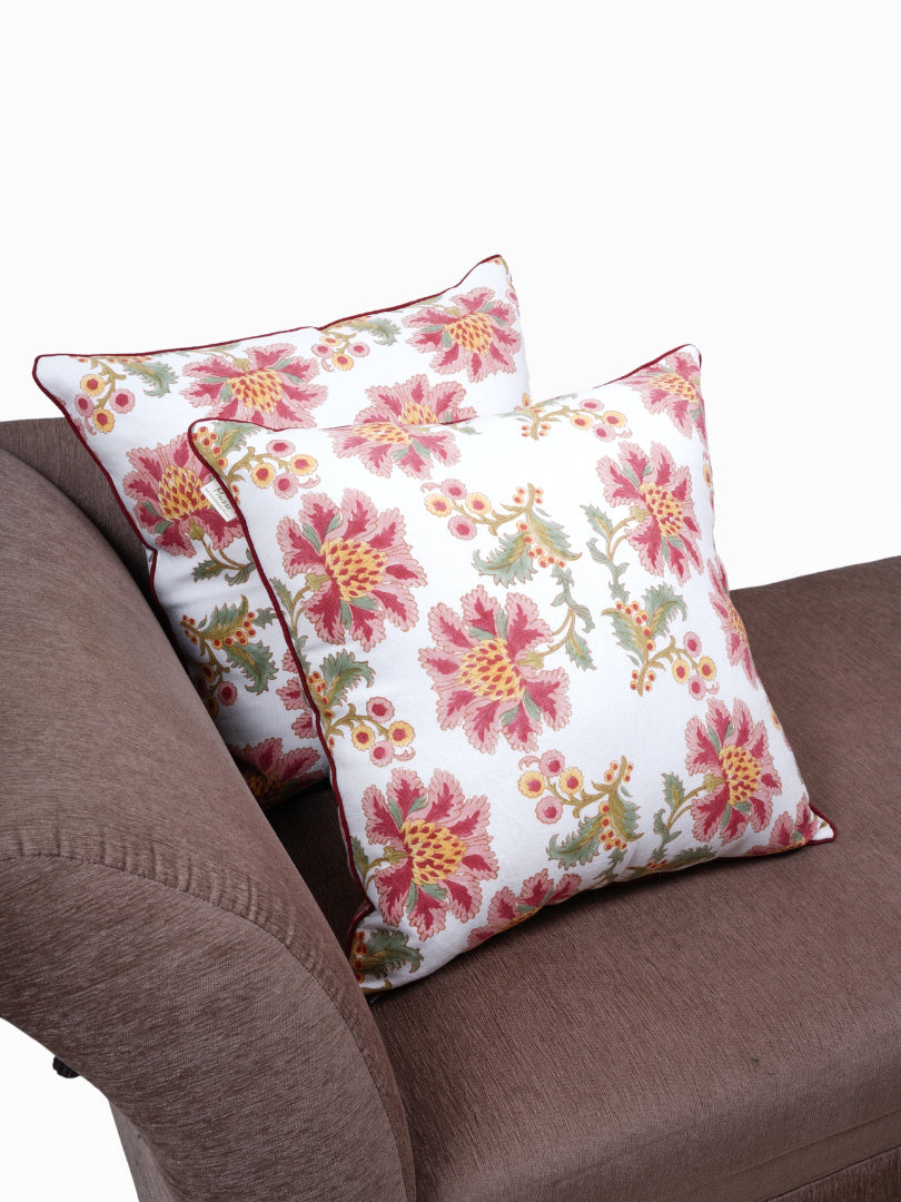 Cerise Red Linen Cushion Cover