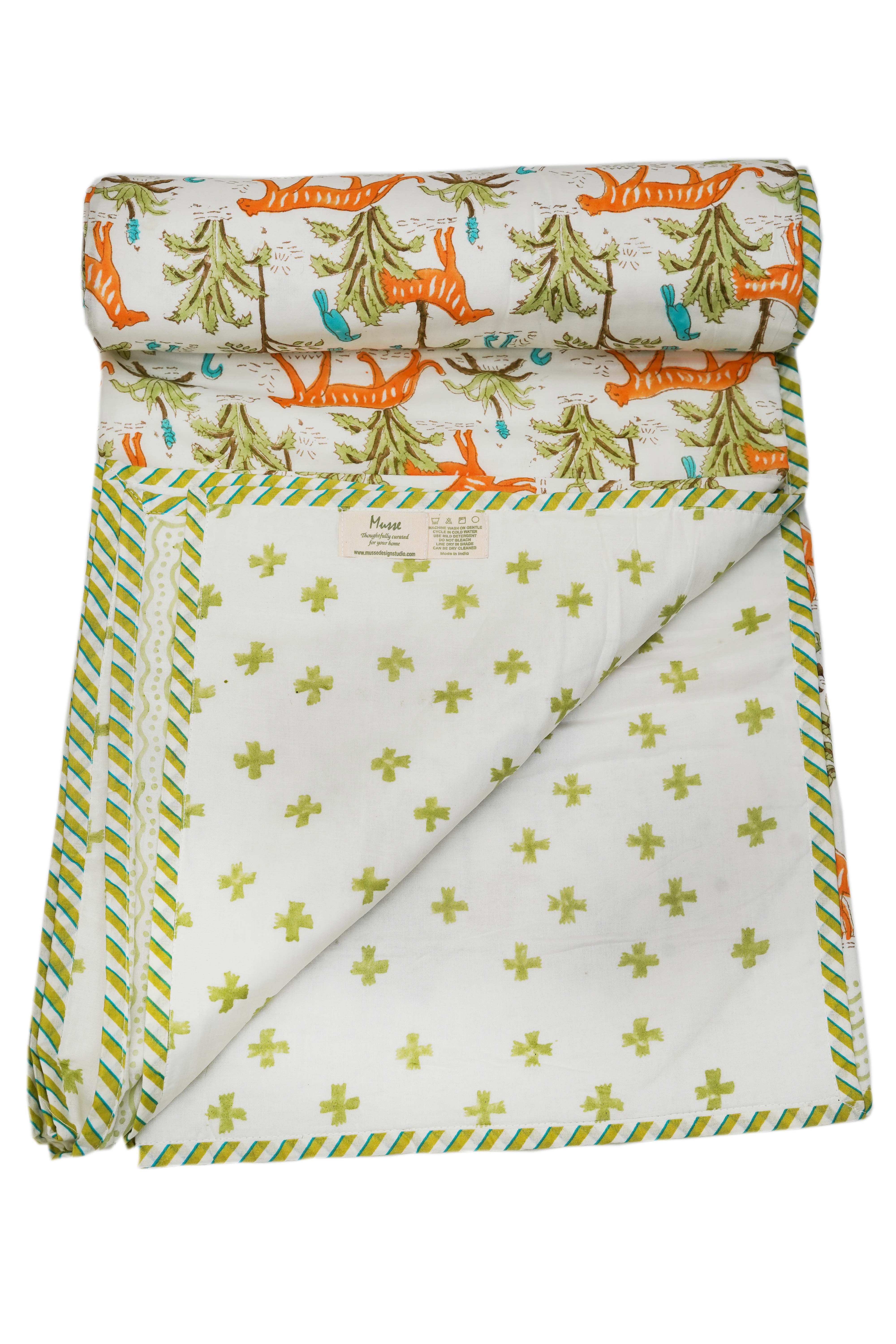 Tiger Safari Organic Cotton Dohar