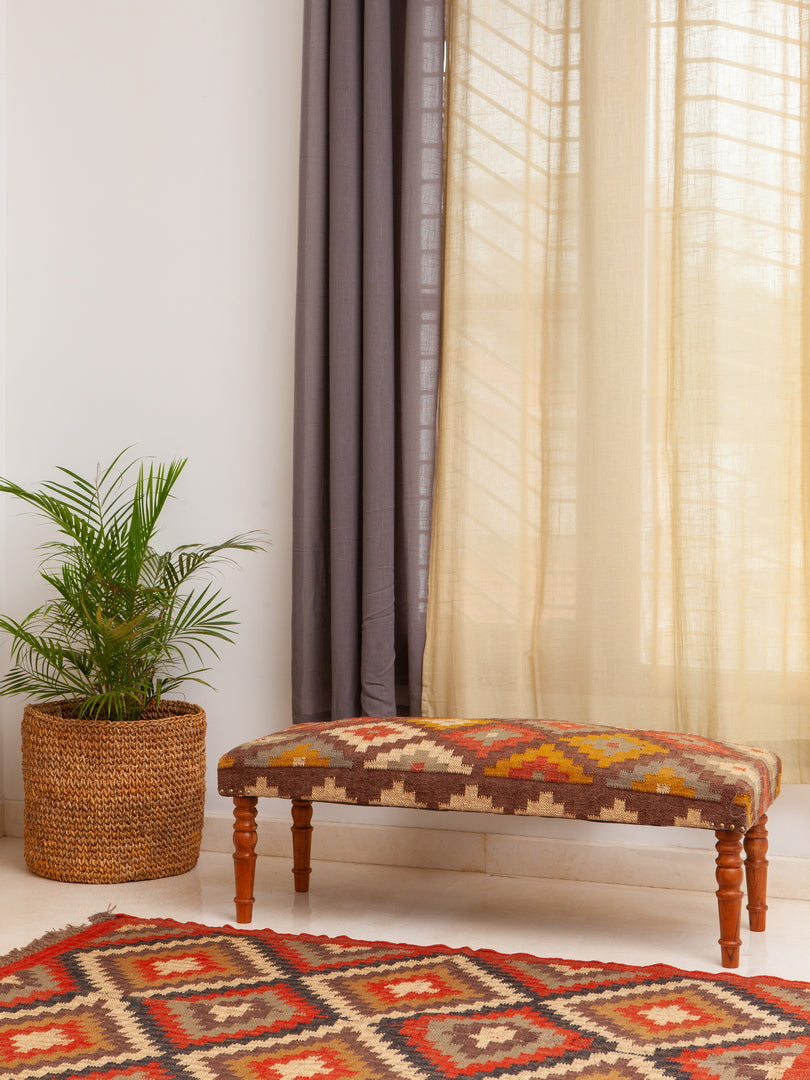 Heritage Ember Kilim Bench