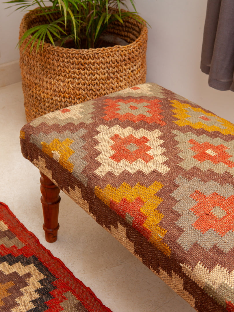 Heritage Ember Kilim Bench
