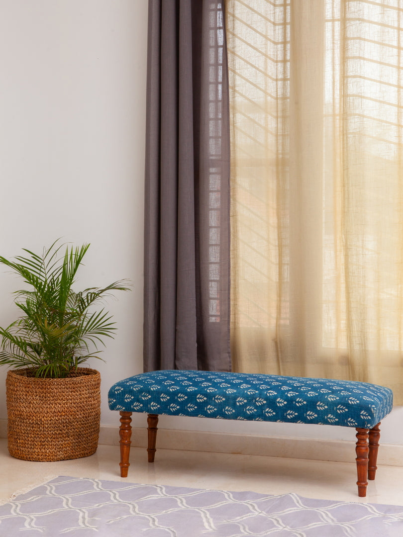 Indigo Fern Kilim Bench