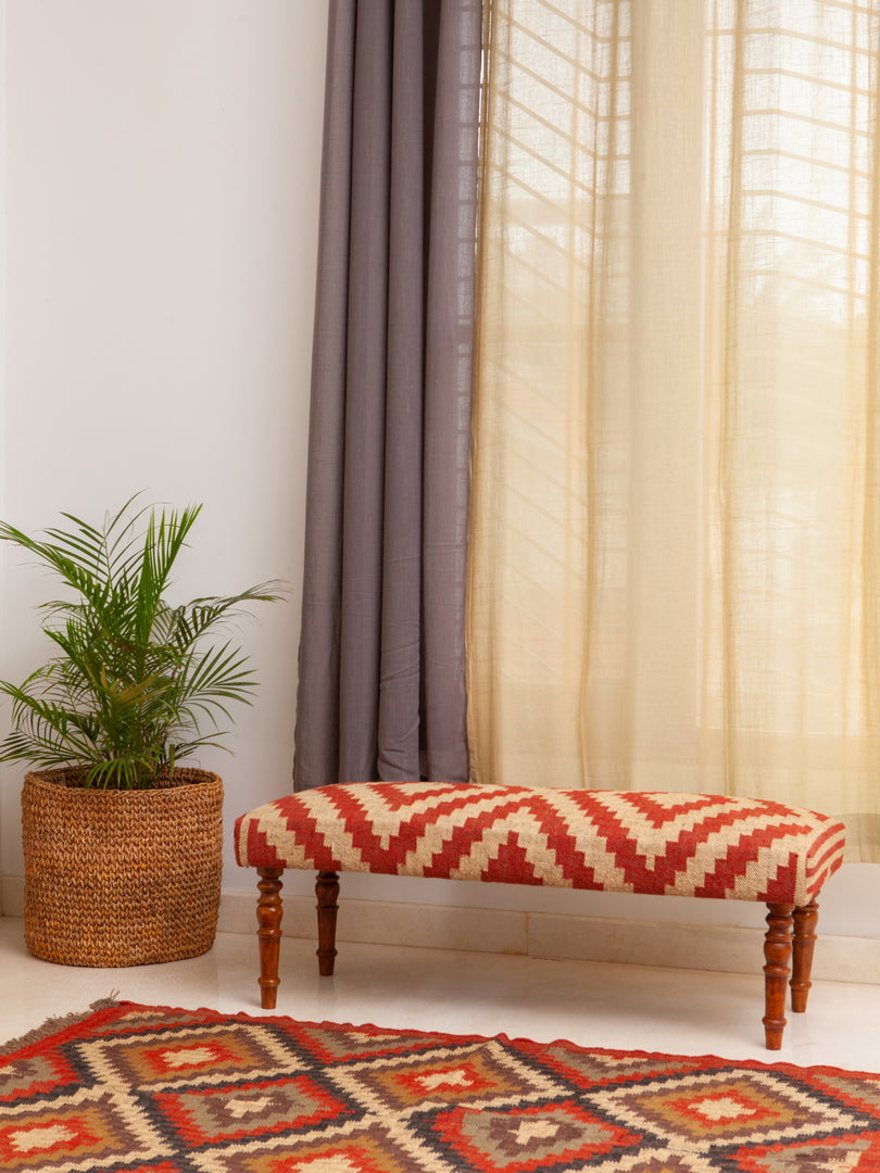 Maru Ikat Kilim Bench